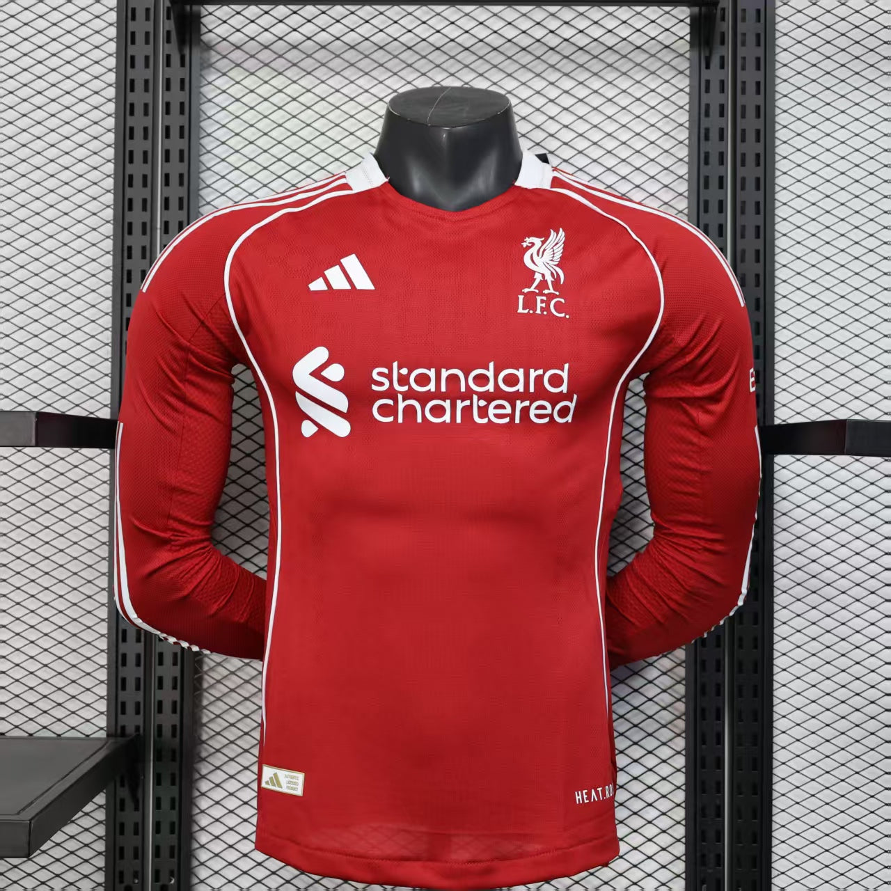 Liverpool Casa 25/26 - Versione Giocatore Maniche Lunghe