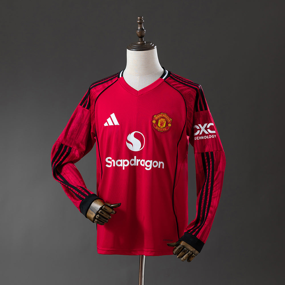 Manchester United Casa 25/26 - Maniche lunghe